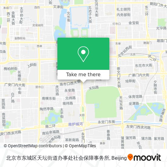 北京市东城区天坛街道办事处社会保障事务所 map