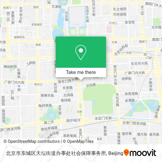 北京市东城区天坛街道办事处社会保障事务所 map