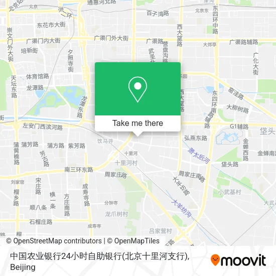 中国农业银行24小时自助银行(北京十里河支行) map