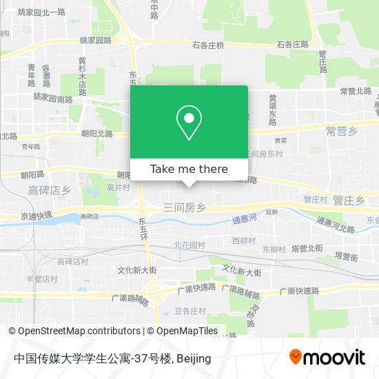 中国传媒大学学生公寓-37号楼 map