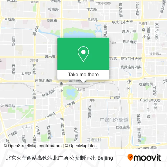 北京火车西站高铁站北广场-公安制证处 map