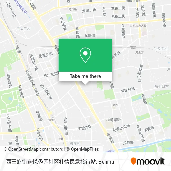 西三旗街道悦秀园社区社情民意接待站 map