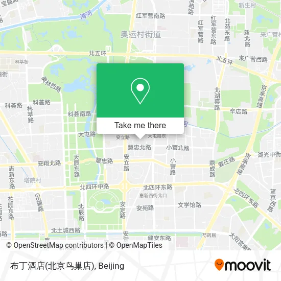 布丁酒店(北京鸟巢店) map