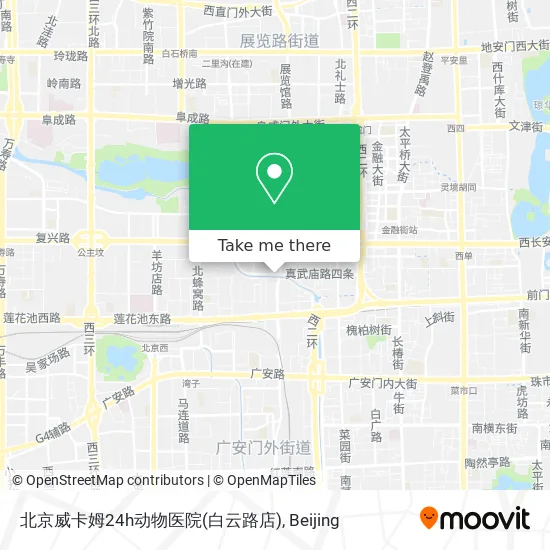 北京威卡姆24h动物医院(白云路店) map
