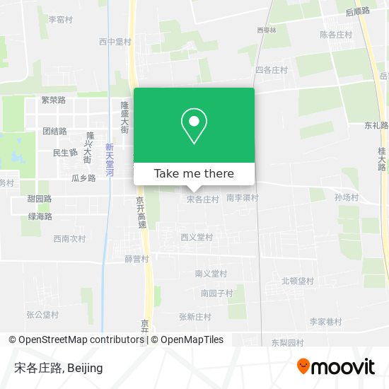 宋各庄路 map