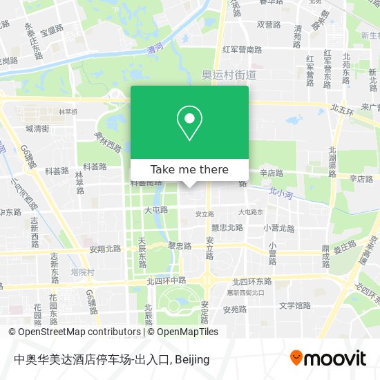 中奥华美达酒店停车场-出入口 map