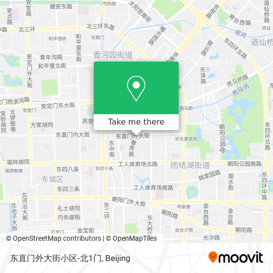 东直门外大街小区-北1门 map