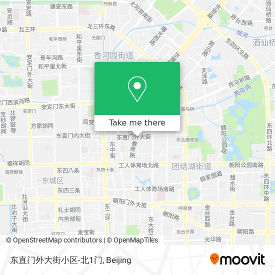 东直门外大街小区-北1门 map