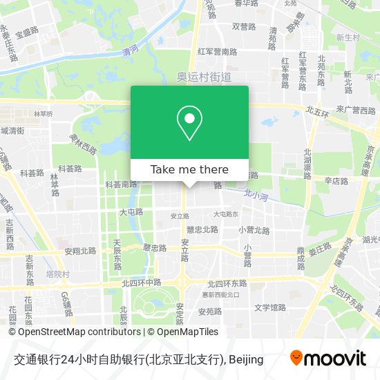 交通银行24小时自助银行(北京亚北支行) map