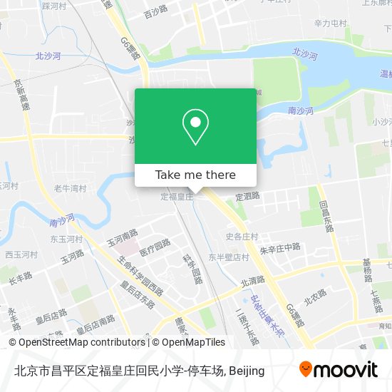 北京市昌平区定福皇庄回民小学-停车场 map