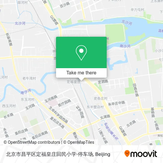 北京市昌平区定福皇庄回民小学-停车场 map