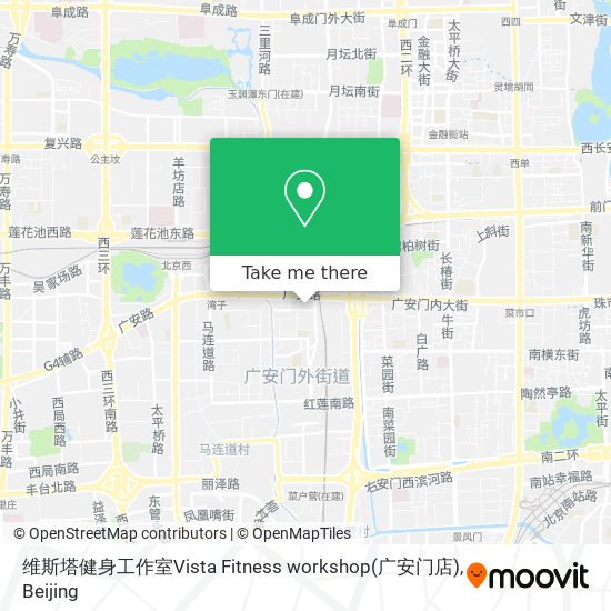 维斯塔健身工作室Vista Fitness workshop(广安门店) map