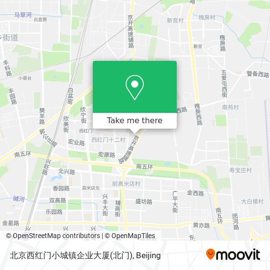 北京西红门小城镇企业大厦(北门) map