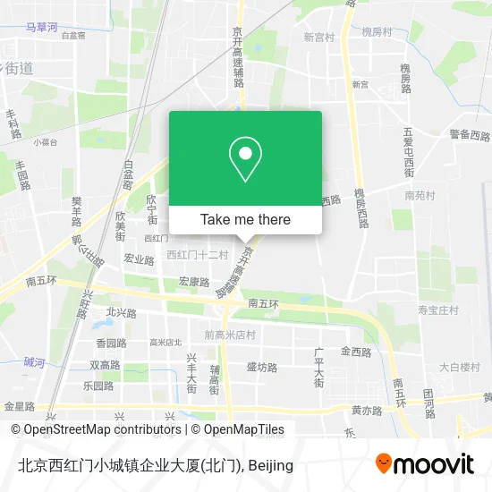 北京西红门小城镇企业大厦(北门) map