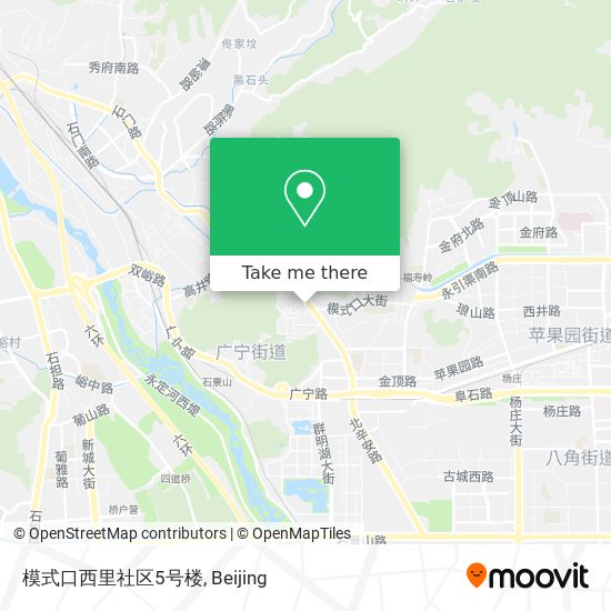 模式口西里社区5号楼 map