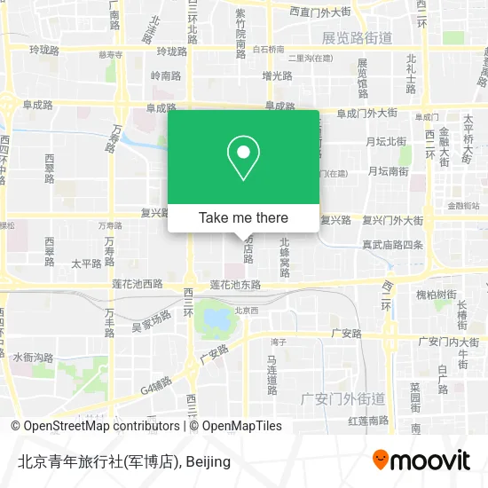 北京青年旅行社(军博店) map