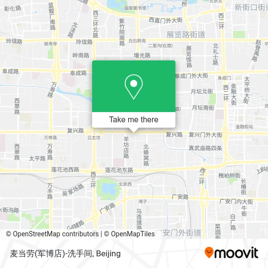 麦当劳(军博店)-洗手间 map