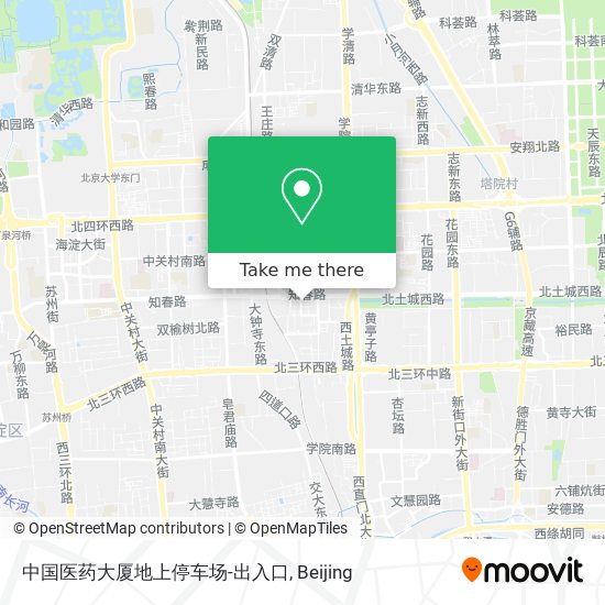 中国医药大厦地上停车场-出入口 map