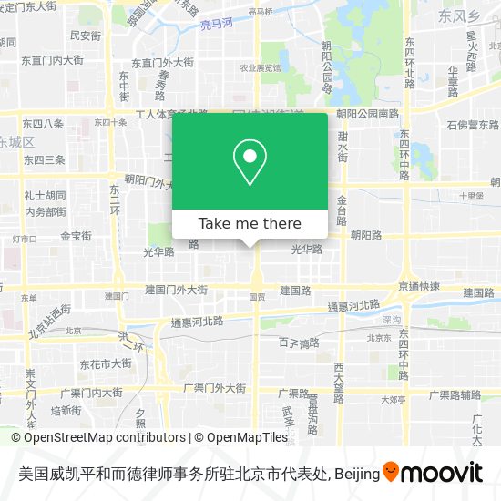 美国威凯平和而德律师事务所驻北京市代表处 map