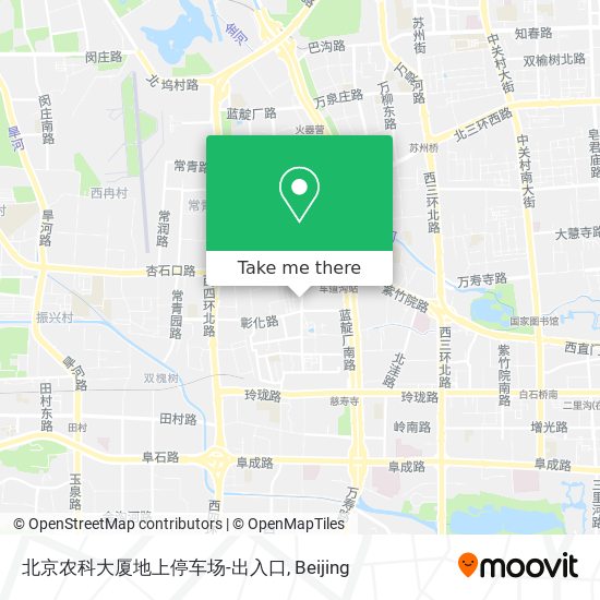 北京农科大厦地上停车场-出入口 map