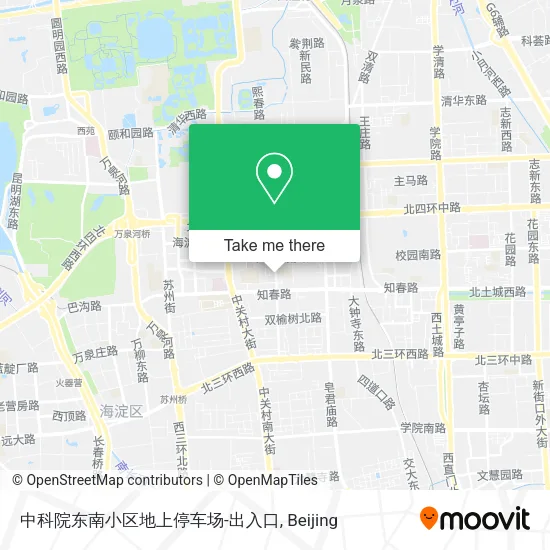 中科院东南小区地上停车场-出入口 map