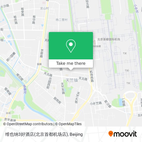 维也纳3好酒店(北京首都机场店) map