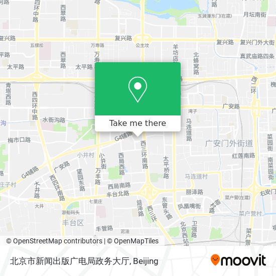 北京市新闻出版广电局政务大厅 map