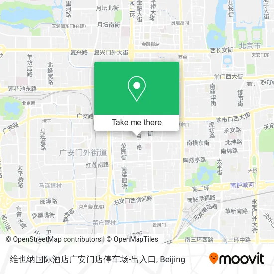 维也纳国际酒店广安门店停车场-出入口 map