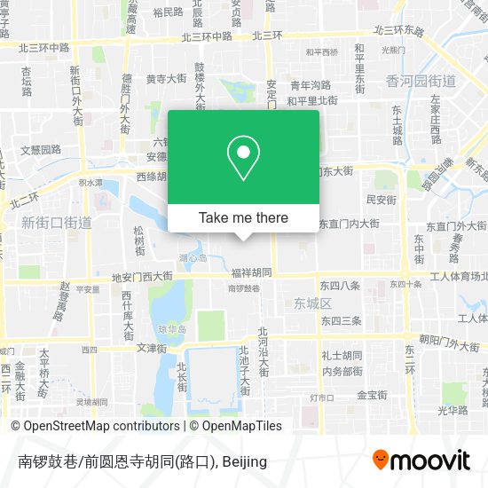 南锣鼓巷/前圆恩寺胡同(路口) map
