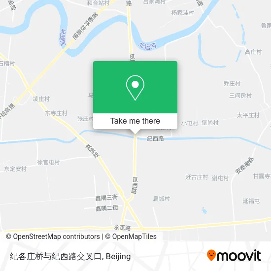 纪各庄桥与纪西路交叉口 map