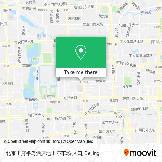 北京王府半岛酒店地上停车场-入口 map