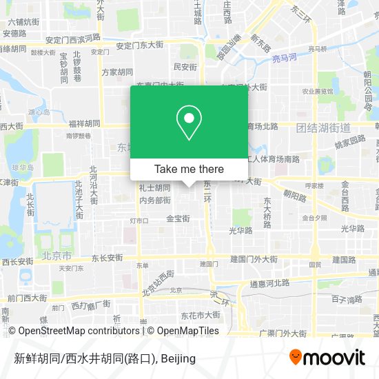 新鲜胡同/西水井胡同(路口) map