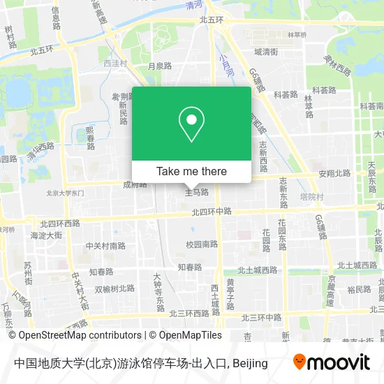 中国地质大学(北京)游泳馆停车场-出入口 map