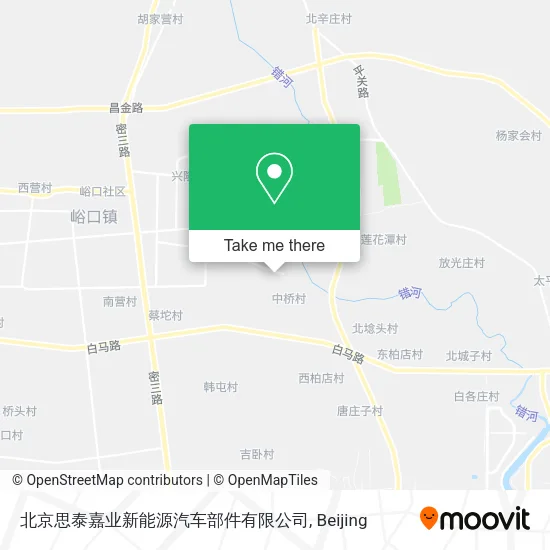 北京思泰嘉业新能源汽车部件有限公司 map