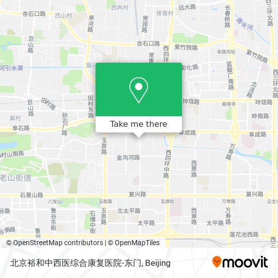 北京裕和中西医综合康复医院-东门 map