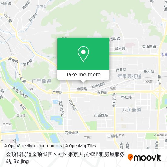 金顶街街道金顶街四区社区来京人员和出租房屋服务站 map