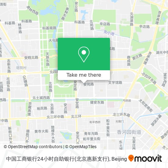 中国工商银行24小时自助银行(北京惠新支行) map