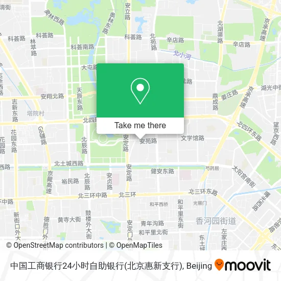 中国工商银行24小时自助银行(北京惠新支行) map