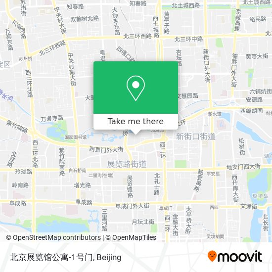 北京展览馆公寓-1号门 map