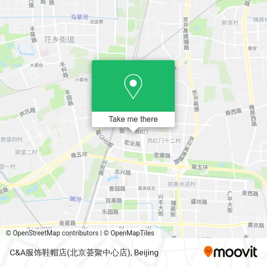 C&A服饰鞋帽店(北京荟聚中心店) map