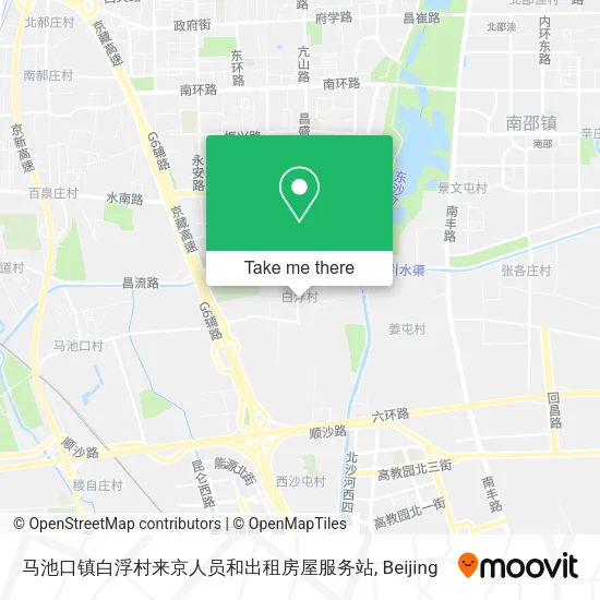 马池口镇白浮村来京人员和出租房屋服务站 map