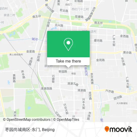 枣园尚城南区-东门 map
