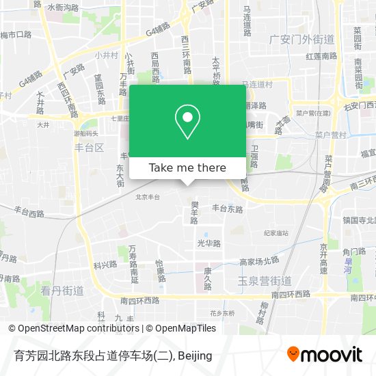 育芳园北路东段占道停车场(二) map