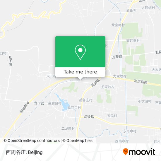 西周各庄 map