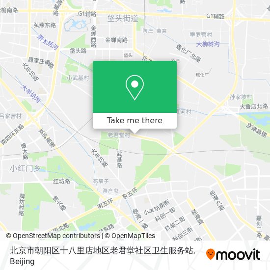 北京市朝阳区十八里店地区老君堂社区卫生服务站 map