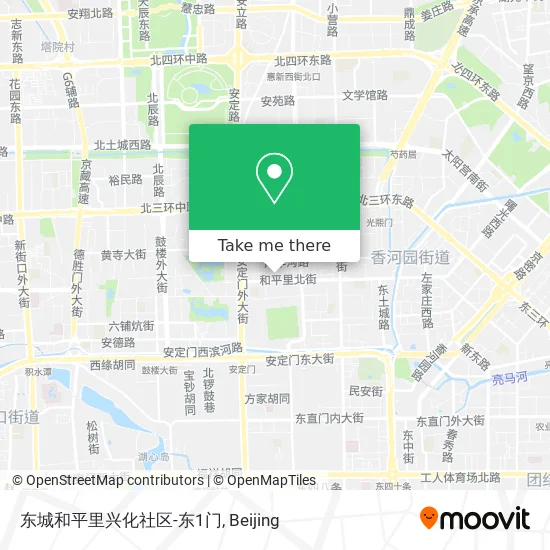 东城和平里兴化社区-东1门 map