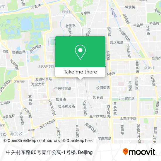 中关村东路80号青年公寓-1号楼 map