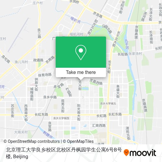 北京理工大学良乡校区北校区丹枫园学生公寓6号B号楼 map
