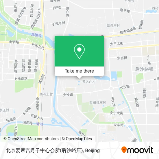 北京爱帝宫月子中心会所(后沙峪店) map