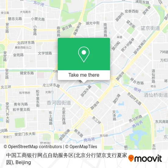 中国工商银行网点自助服务区(北京分行望京支行夏家园) map